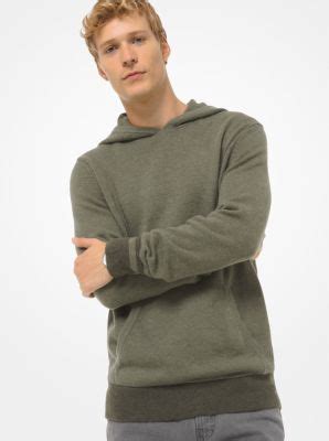 michael kors solid nylon hoody|Nylon and Wool Blend Hoodie .